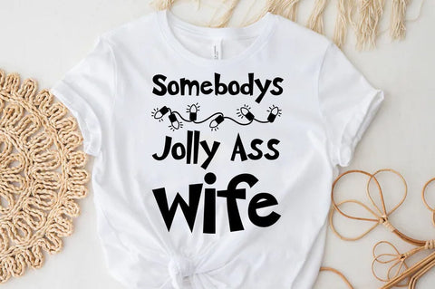 Christmas SVG, Somebodys jolly ass wife SVG FiveStarCrafting 