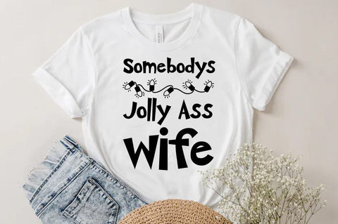 Christmas SVG, Somebodys jolly ass wife SVG FiveStarCrafting 
