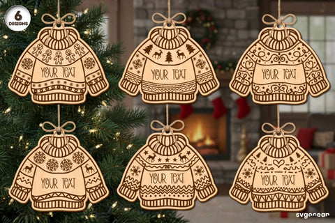 Christmas Sweater Ornaments SVG Bundle SVG SvgOcean 