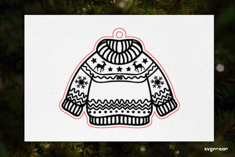 Christmas Sweater Ornaments SVG Bundle SVG SvgOcean 