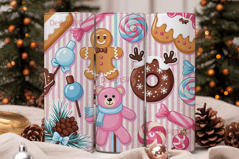 Christmas Sweets 20oz Tumbler Wrap Sublimation DesignSVG 