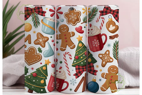 Christmas Sweets 20oz Tumbler Wrap Sublimation PixelChick 