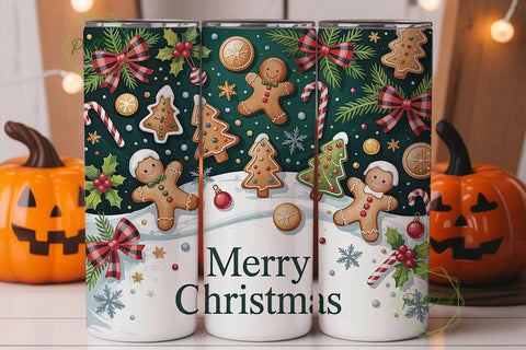 Christmas Sweets 20oz Tumbler Wrap Sublimation PixelChick 