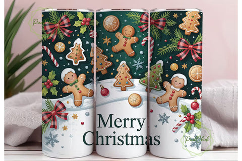 Christmas Sweets 20oz Tumbler Wrap Sublimation PixelChick 
