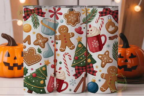 Christmas Sweets 20oz Tumbler Wrap Sublimation PixelChick 
