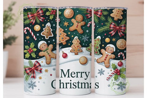 Christmas Sweets 20oz Tumbler Wrap Sublimation PixelChick 