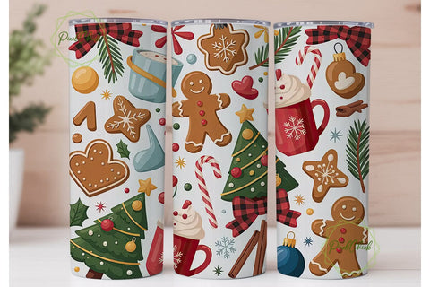 Christmas Sweets 20oz Tumbler Wrap Sublimation PixelChick 
