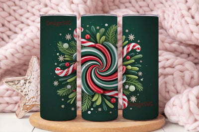 Christmas Swirl 20oz Tumbler Wrap Sublimation DesignSVG 