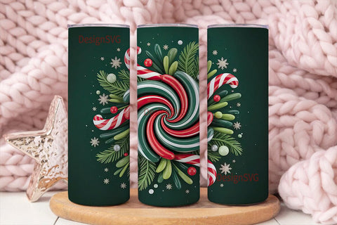 Christmas Swirl 20oz Tumbler Wrap Sublimation DesignSVG 