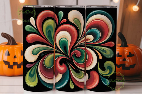 Christmas Swirl 20oz Tumbler Wrap Sublimation PixelChick 