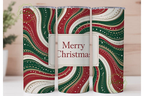 Christmas Swirl 20oz Tumbler Wrap Sublimation PixelChick 
