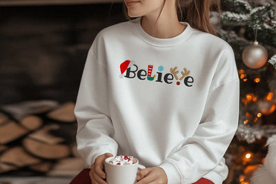 Christmas Symbol Believe Embroidery Embroidery/Applique DESIGNS Designed by Geeks 