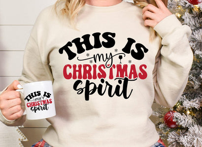 Christmas T-shirt, Wine Christmas Design SVG CraftingStudio 