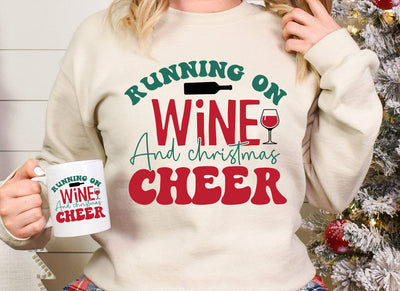 Christmas T-shirt, Wine Christmas Design SVG CraftingStudio 