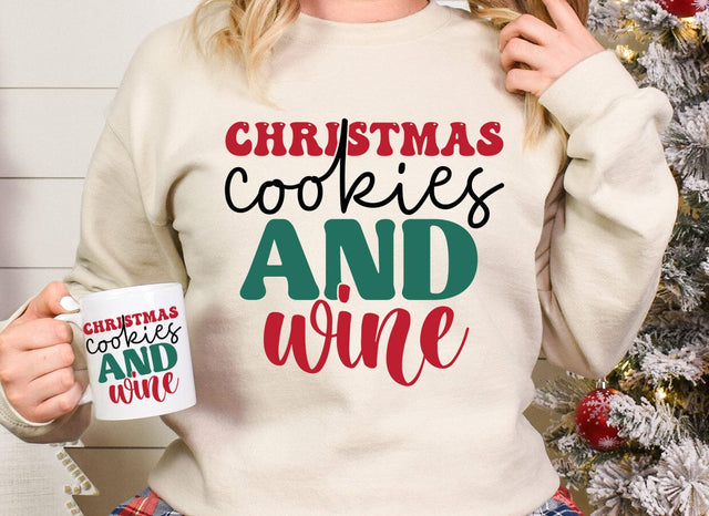 Christmas T-shirt, Wine Christmas Design SVG CraftingStudio 