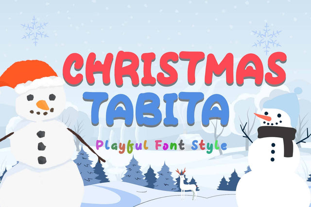 Christmas Tabita Font Prasetya Letter 