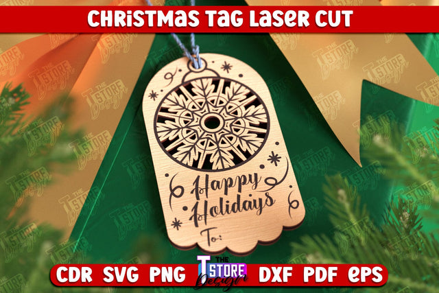 Christmas Tag | Gift Tags | Christmas Gift Card | Christmas Eve | Xmas Gift | CNC File SVG The T Store Design 