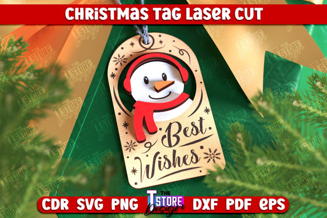 Christmas Tag | Gift Tags | Christmas Gift Card | Christmas Eve | Xmas Gift | CNC File SVG The T Store Design 