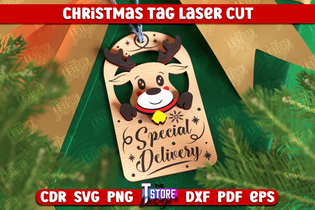 Christmas Tag | Gift Tags | Christmas Gift Card | Christmas Eve | Xmas Gift | CNC File SVG The T Store Design 