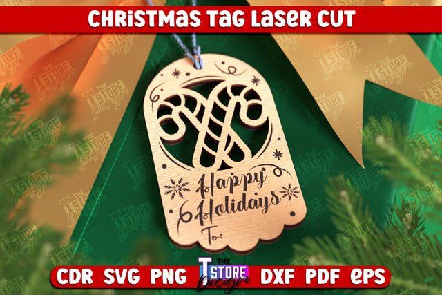 Christmas Tag | Gift Tags | Christmas Gift Card | Christmas Eve | Xmas Gift | CNC File SVG The T Store Design 