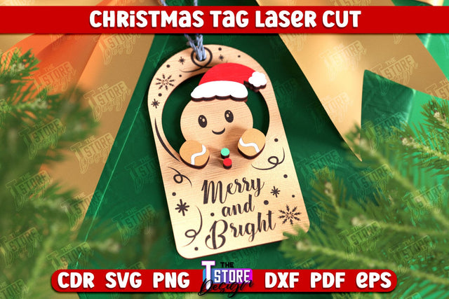 Christmas Tag | Gift Tags | Christmas Gift Card | Christmas Eve | Xmas Gift | CNC File SVG The T Store Design 