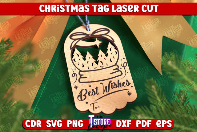 Christmas Tag | Gift Tags | Christmas Gift Card | Christmas Eve | Xmas Gift | CNC File SVG The T Store Design 