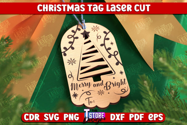 Christmas Tag | Gift Tags | Christmas Gift Card | Christmas Eve | Xmas Gift | CNC File SVG The T Store Design 