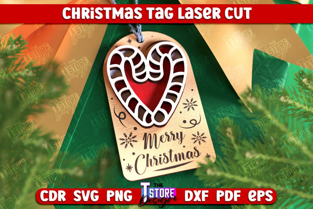 Christmas Tag | Gift Tags | Christmas Gift Card | Christmas Eve | Xmas Gift | CNC File SVG The T Store Design 