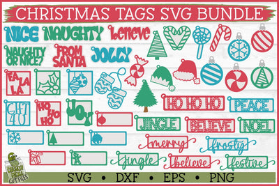 Christmas Tags SVG Bundle SVG Crunchy Pickle 