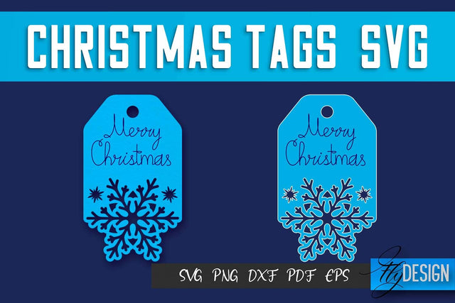 Christmas Tags SVG Design | Christmas Gift Decoration SVG | Gift Design SVG SVG Fly Design 