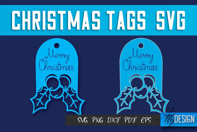 Christmas Tags SVG Design | Christmas Gift Decoration SVG | Gift Design SVG SVG Fly Design 
