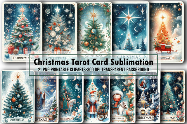 Christmas Tarot Card Sublimation Clipart Sublimation designartist 