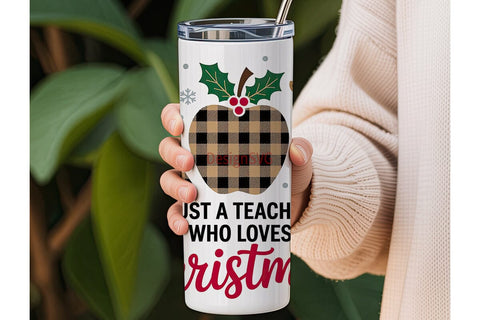Christmas Teacher 20oz Tumbler Wrap Sublimation DesignSVG 