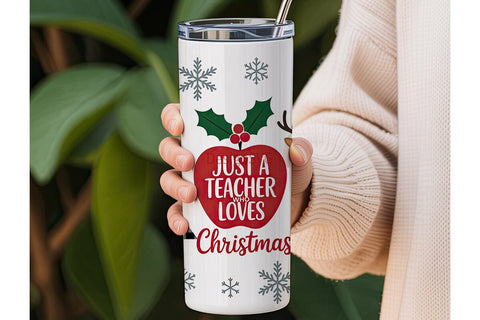 Christmas Teacher 20oz Tumbler Wrap Sublimation DesignSVG 