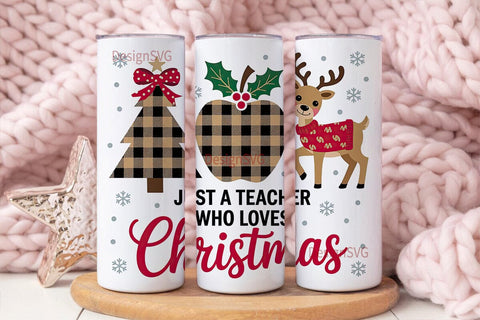 Christmas Teacher 20oz Tumbler Wrap Sublimation DesignSVG 