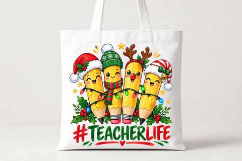 Christmas Teacher Life PNG SVG BillahCrafts 