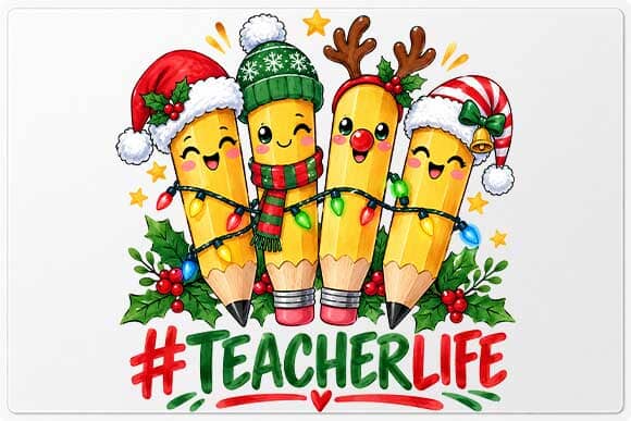 Christmas Teacher Life PNG SVG BillahCrafts 