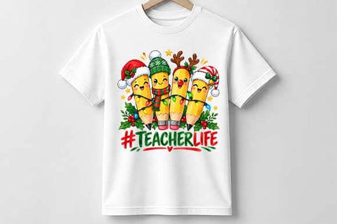 Christmas Teacher Life PNG SVG BillahCrafts 