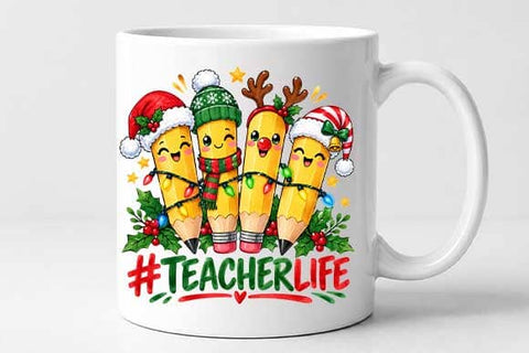 Christmas Teacher Life PNG SVG BillahCrafts 