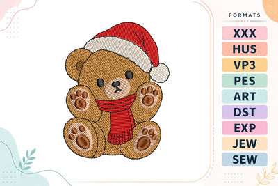 Christmas Teddy Bear Embroidery Designs For Machine Embroidery/Applique DESIGNS sg embroidery 