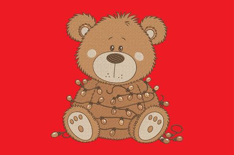 Christmas Teddy Bear Embroidery Embroidery/Applique DESIGNS designartist 
