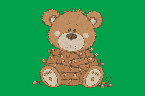 Christmas Teddy Bear Embroidery Embroidery/Applique DESIGNS designartist 