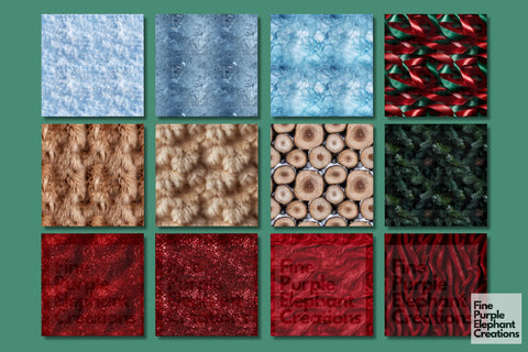 Christmas Textures | Holiday Sublimation Digital Pattern Fine Purple Elephant Creations 