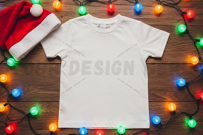 Christmas-themed blank t-shirt mockup Mock Up Photo Designangry 