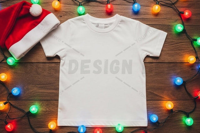 Christmas-themed blank t-shirt mockup Mock Up Photo Designangry 