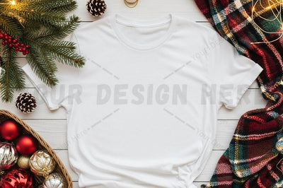 Christmas-themed blank t-shirt mockup Mock Up Photo Designangry 