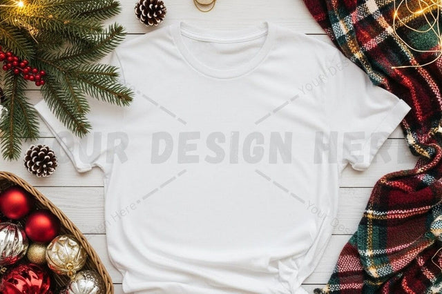 Christmas-themed blank t-shirt mockup Mock Up Photo Designangry 