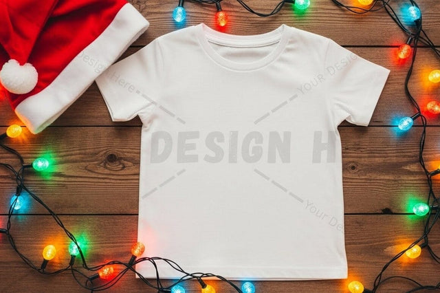 Christmas-themed blank t-shirt mockup Mock Up Photo Designangry 