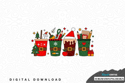 Christmas themed coffee cup sublimation png design Sublimation Regulrcrative 