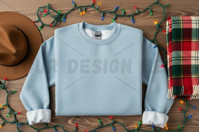 Christmas themed light blue t-shirt mockup Mock Up Photo Designangry 